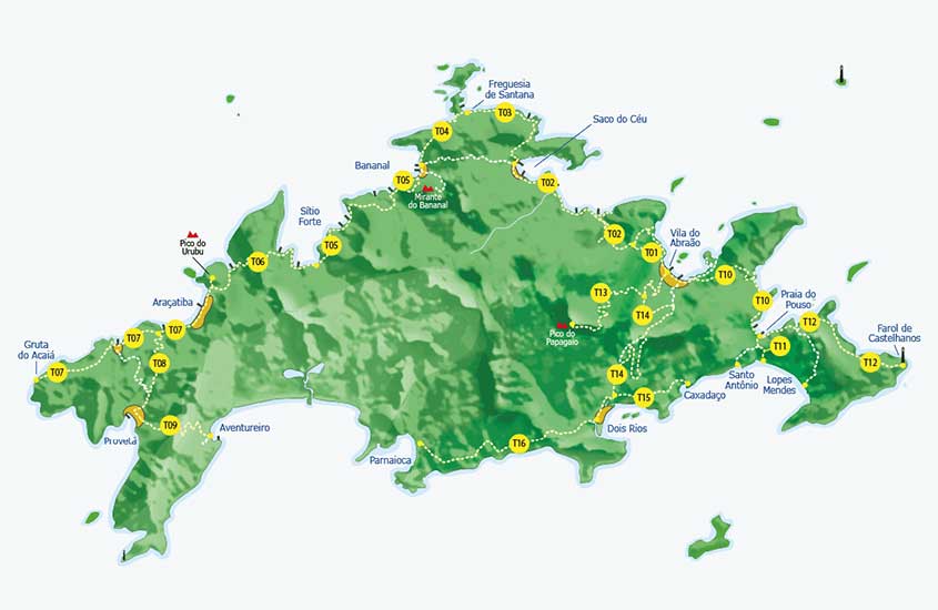 mapa de Ilha Grande