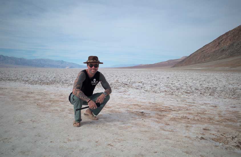 Em um final de tarde, Vagner Alcantelado no Death Valley