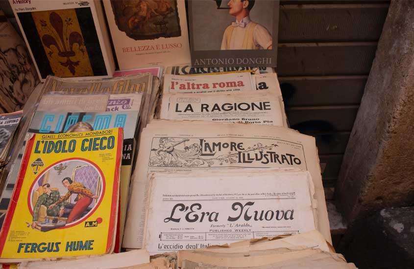 jornais e revistas em italino, idioma falado por 85% dos italianos, segundo curiosidades sobre a Itália