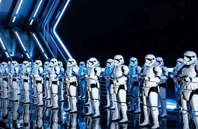 Apresentação de Star Wars no Hollywood Studios, um dos parques para passar o Réveillon na Disney