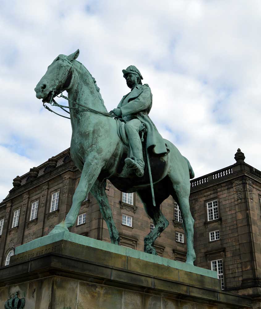 Estátua equestre em Copenhague, Dinamarca