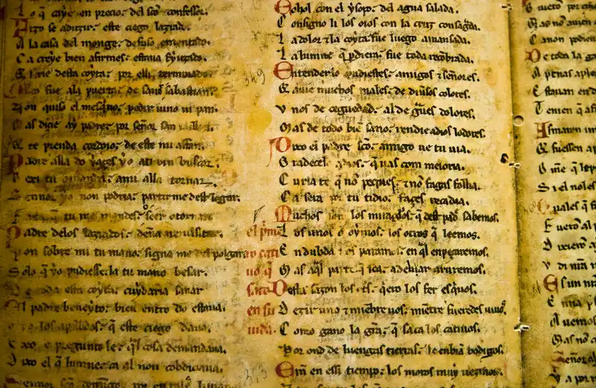 Página de um manuscrito irlandês histórico, com texto escrito à mão em um papel envelhecido