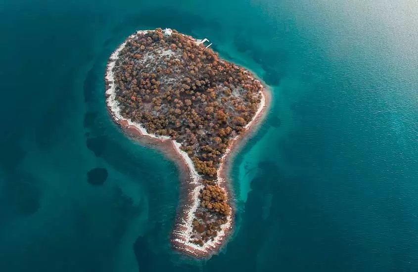 vista aérea de ilha